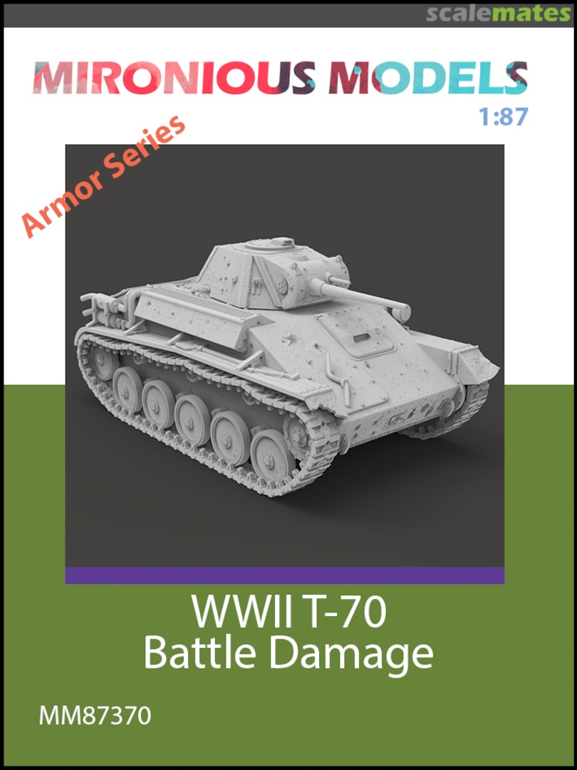 Boxart WWII T-70 Battle Damage MM87370 Mironious Models