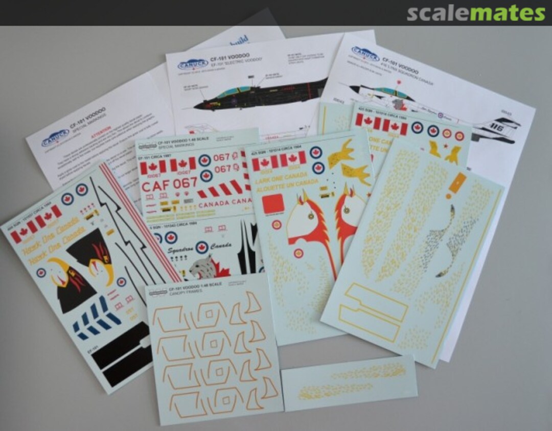 Boxart CF-101 Voodoo Special Scheme Markings 48-009 Canuck Model Products Boxart CF-101 Voodoo Special Scheme Markings 48-009 Canuck Model Products