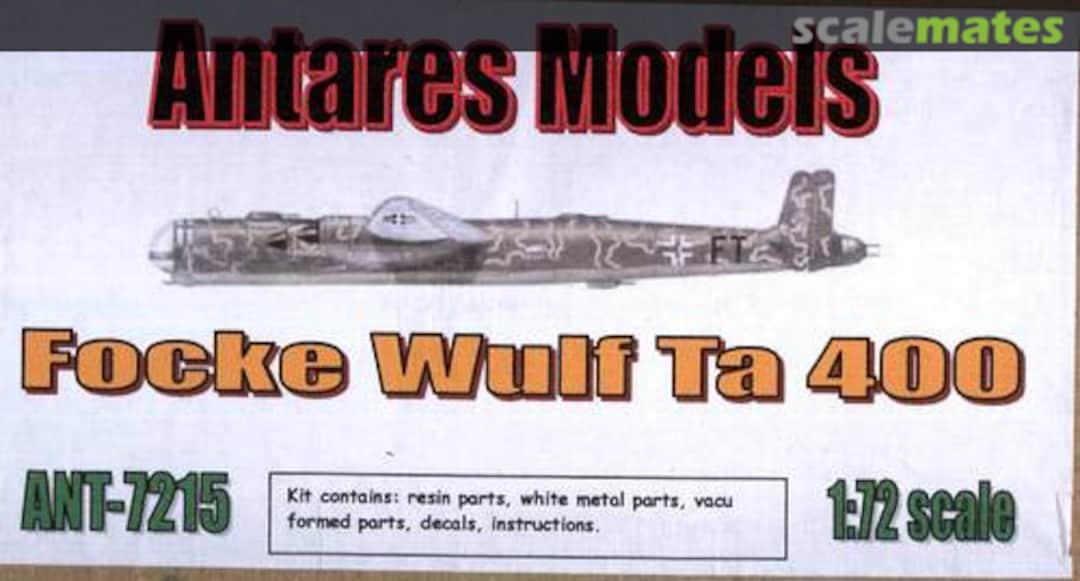Boxart Focke-Wulf Ta 400 ANT-7215 Antares Models Boxart Focke-Wulf Ta 400 ANT-7215 Antares Models
