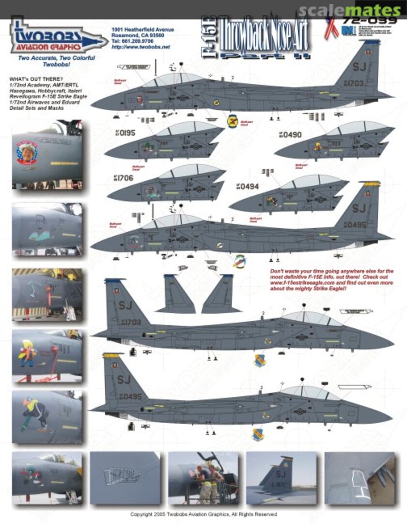Boxart F-15E Throwback Nose Art 72-039 TwoBobs Aviation Graphics Boxart F-15E Throwback Nose Art 72-039 TwoBobs Aviation Graphics