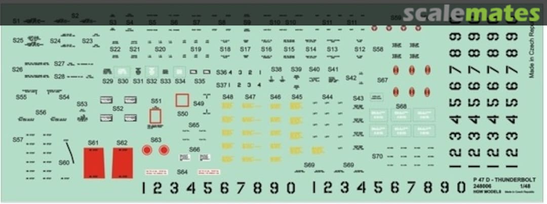 Boxart P-47 Thunderbolt - Stencils 248006 HGW Models Boxart P-47 Thunderbolt - Stencils 248006 HGW Models