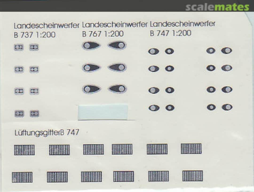 Boxart Landing Lights & Vent Grilles Airliner-World Boxart Landing Lights & Vent Grilles Airliner-World