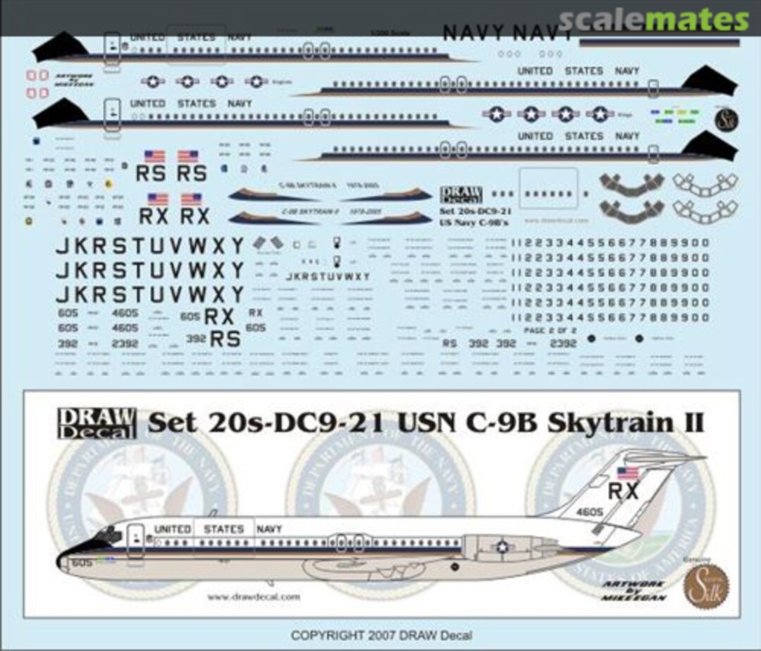 Boxart US Navy C-9B Skytrain II 20s-DC9-21 Draw Decal Boxart US Navy C-9B Skytrain II 20s-DC9-21 Draw Decal