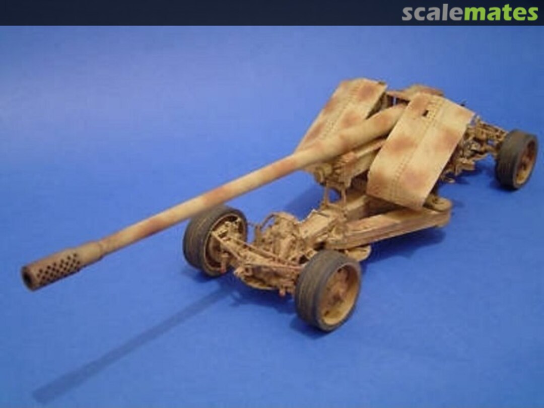 Boxart 128mm PAK 44 gun Krupp version CK101 Cromwell Models