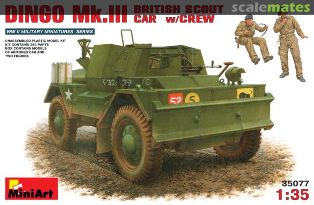 Boxart Dingo Mk.III British Scout Car w/Crew 35077 MiniArt