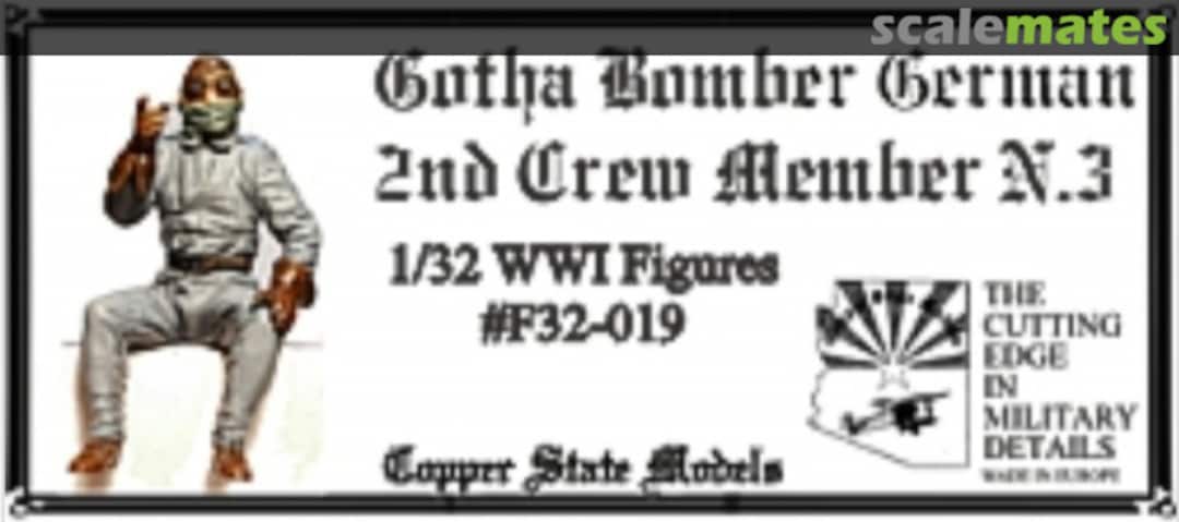 Boxart Gotha Bomber German 2nd Crew Member N.3 F32-019 Copper State Models Boxart Gotha Bomber German 2nd Crew Member N.3 F32-019 Copper State Models