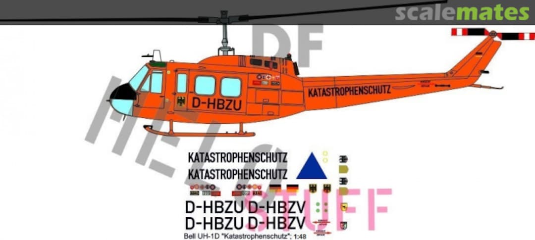 Boxart Bell UH-1D "Katastrophenschutz" DF10348 DF HeloStuff Boxart Bell UH-1D "Katastrophenschutz" DF10348 DF HeloStuff