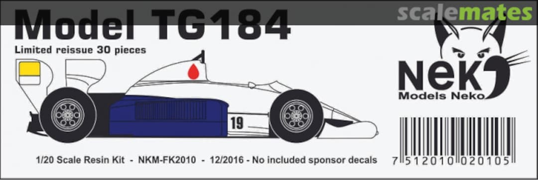 Boxart Toleman TG184 NKM-FK2010 Neko Models Boxart Toleman TG184 NKM-FK2010 Neko Models
