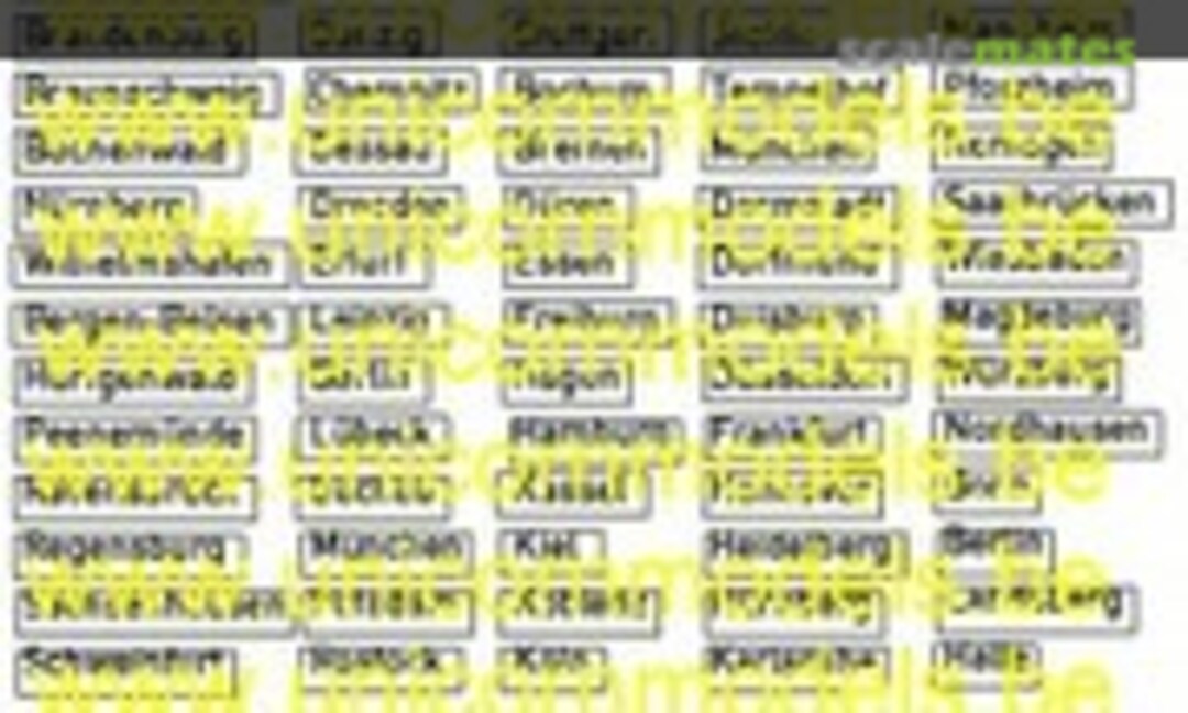 1:35 German city signs on decal (Unicorn Models 135.364) 135.364