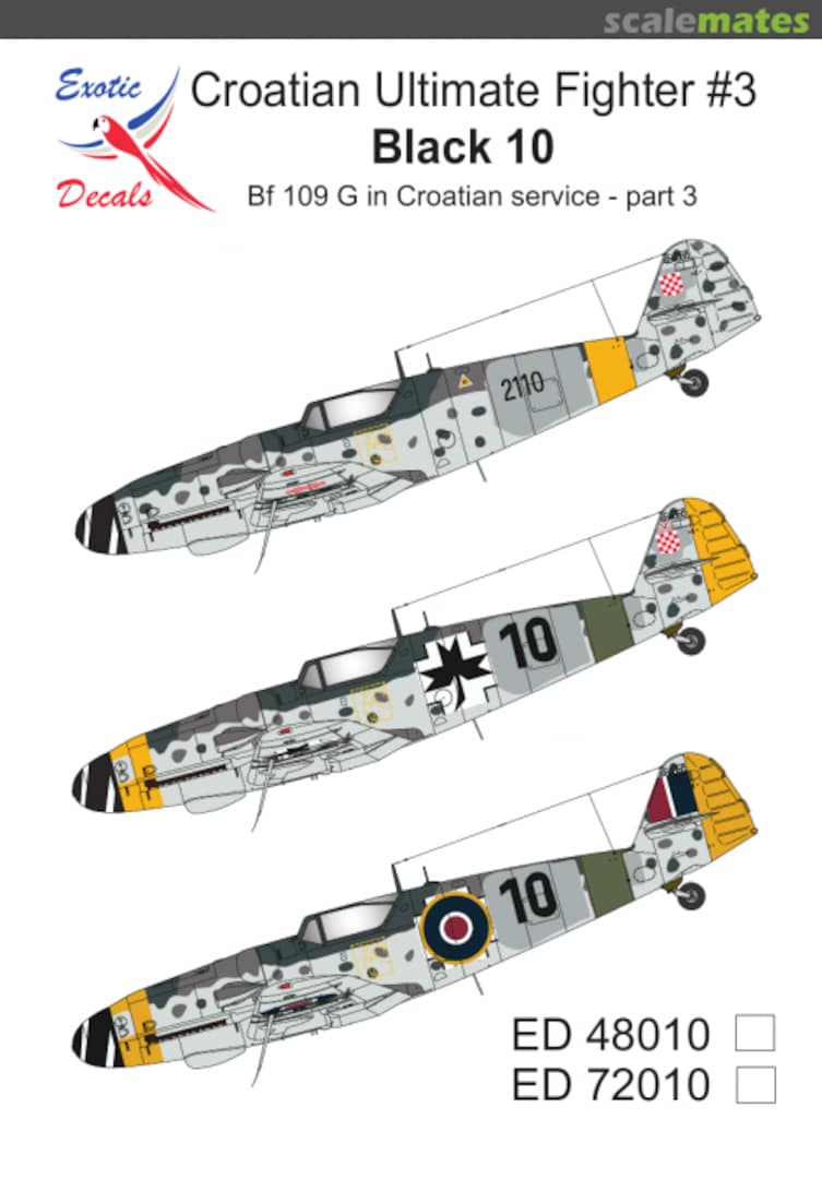 Boxart Croatian Ultimate Fighter #3 - Black 10 ED72010 Exotic Decals Boxart Croatian Ultimate Fighter #3 - Black 10 ED72010 Exotic Decals