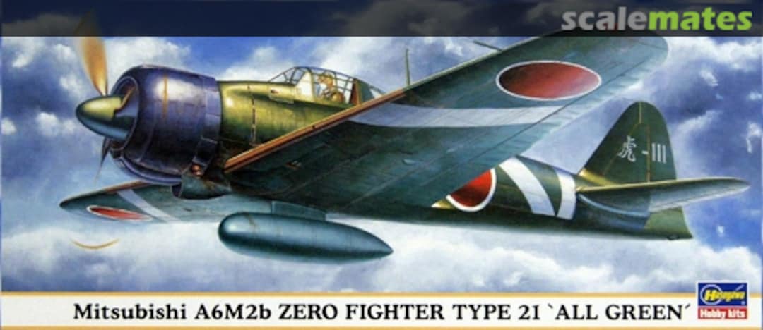 Boxart Mitsubishi A6M2b Zero Fighter Type 21 'All Green' 00666 Hasegawa Boxart Mitsubishi A6M2b Zero Fighter Type 21 'All Green' 00666 Hasegawa