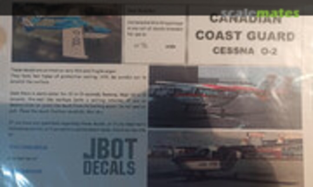 1:72 Canadian Coast Guard Cessna O-2 (JBOT Decals 072-98-03) 072-98-03