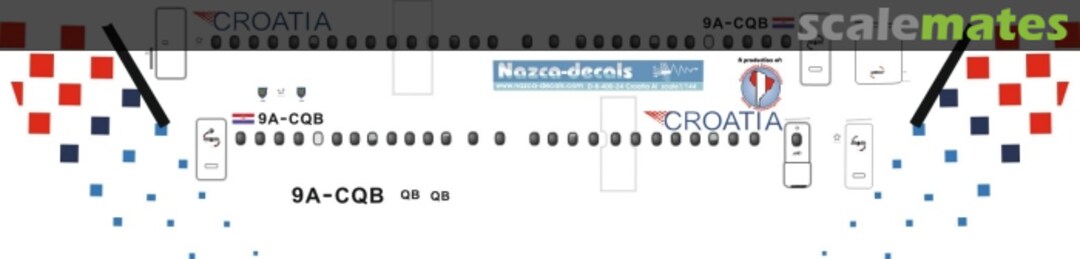 Boxart Dash-8 Croatian Airlines D8-400-24 Nazca decals Boxart Dash-8 Croatian Airlines D8-400-24 Nazca decals