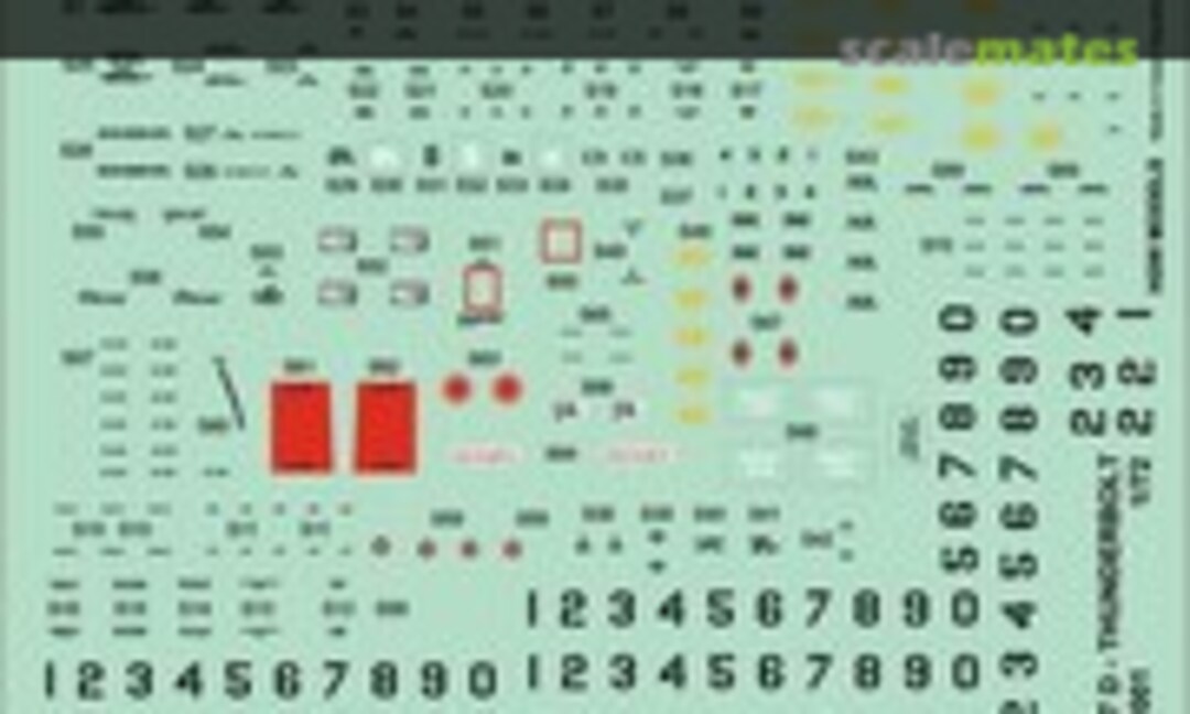 1:72 P-47 Thunderbolt - Stencils (HGW Models 272001) 272001