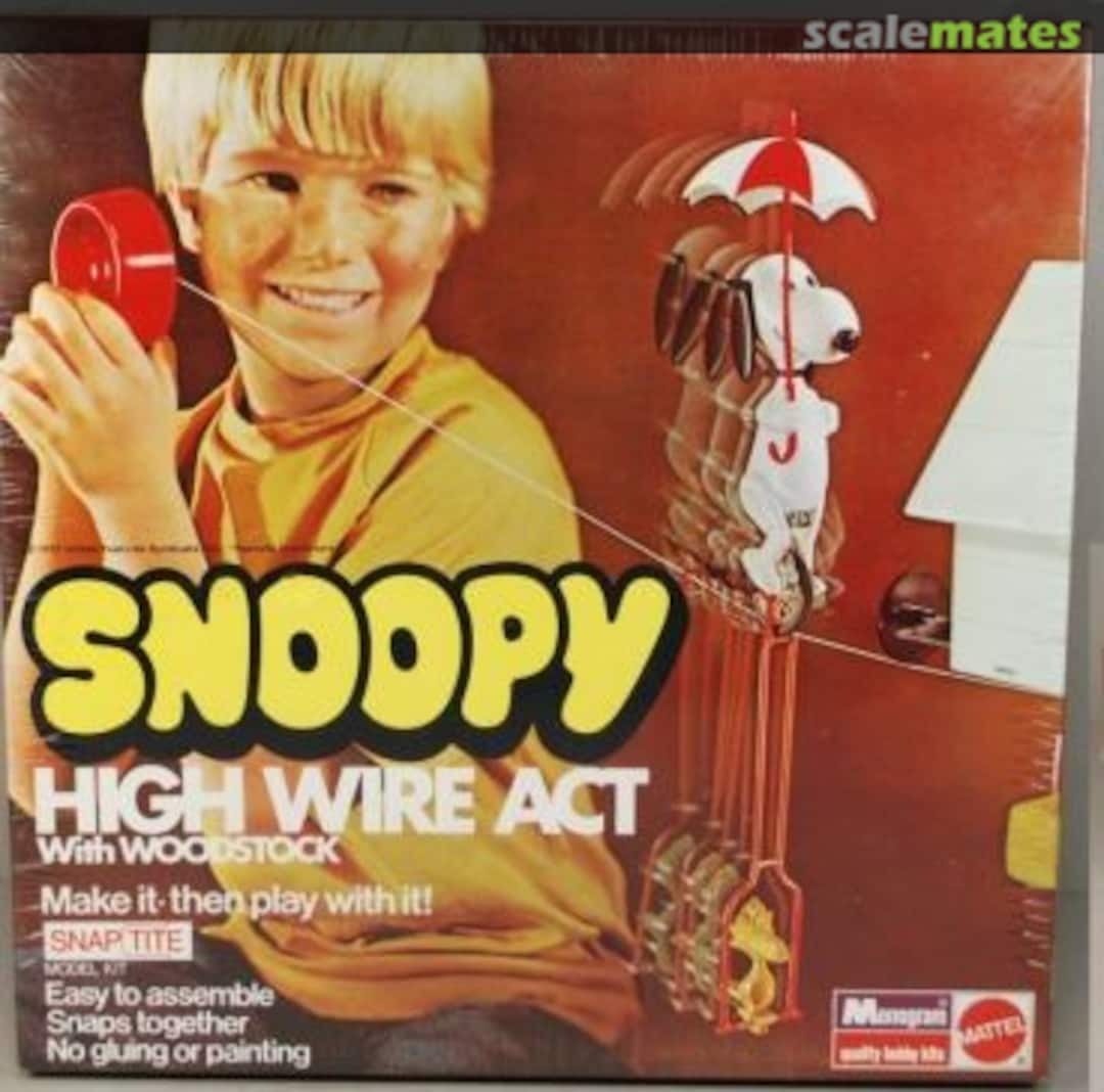 Boxart SNOOPY HIGH WIRE ACT 6661 Monogram/Mattel Boxart SNOOPY HIGH WIRE ACT 6661 Monogram/Mattel