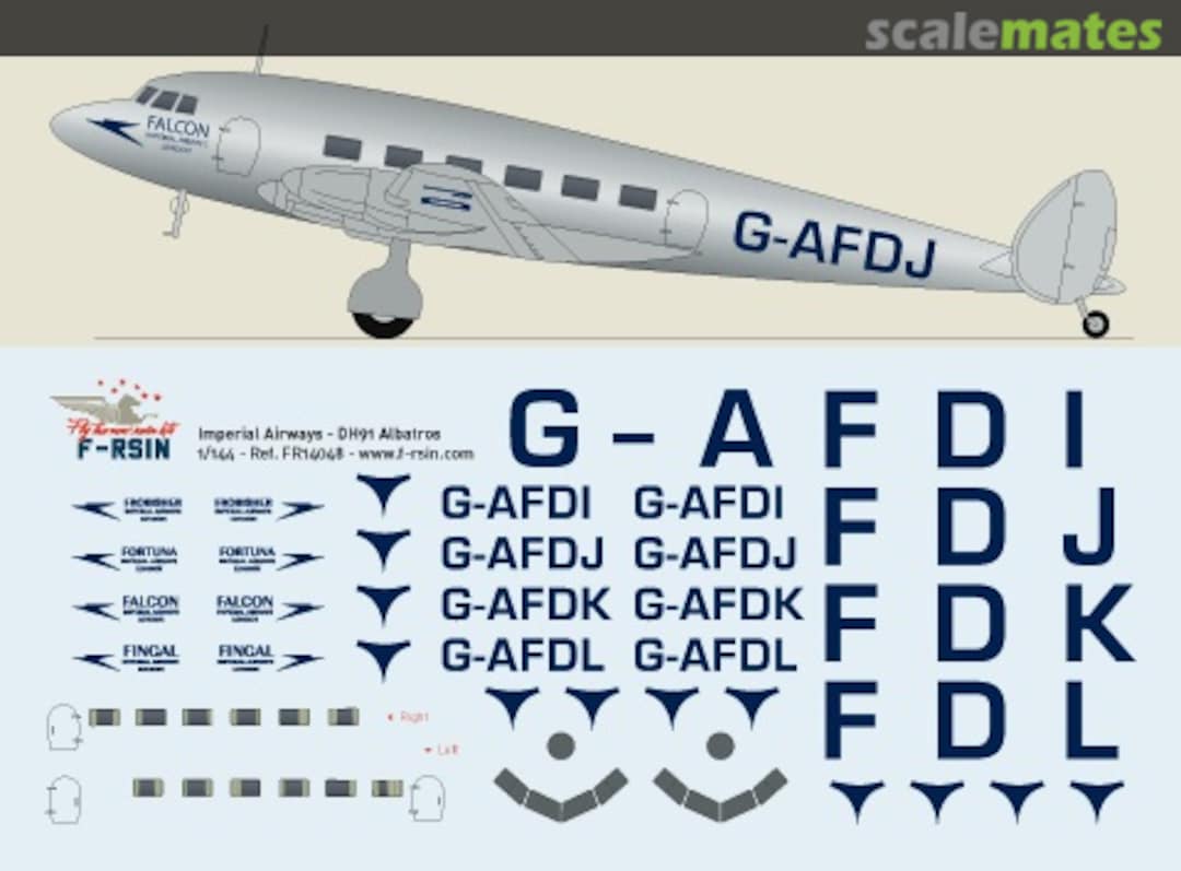 Boxart De Havilland DH-91 Albatross FR14048 F-RSIN Boxart De Havilland DH-91 Albatross FR14048 F-RSIN