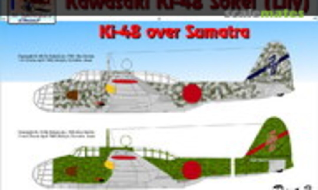 1:48 Kawasaki Ki-48 Sokei (Lily) Ki-48 over Sumatra Part 3 (H-Models Decals HMD48088) HMD48088