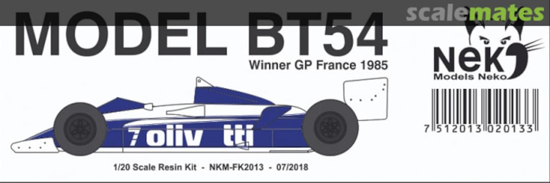 Boxart Brabham BT54 NKM-FK2013 Neko Models Boxart Brabham BT54 NKM-FK2013 Neko Models