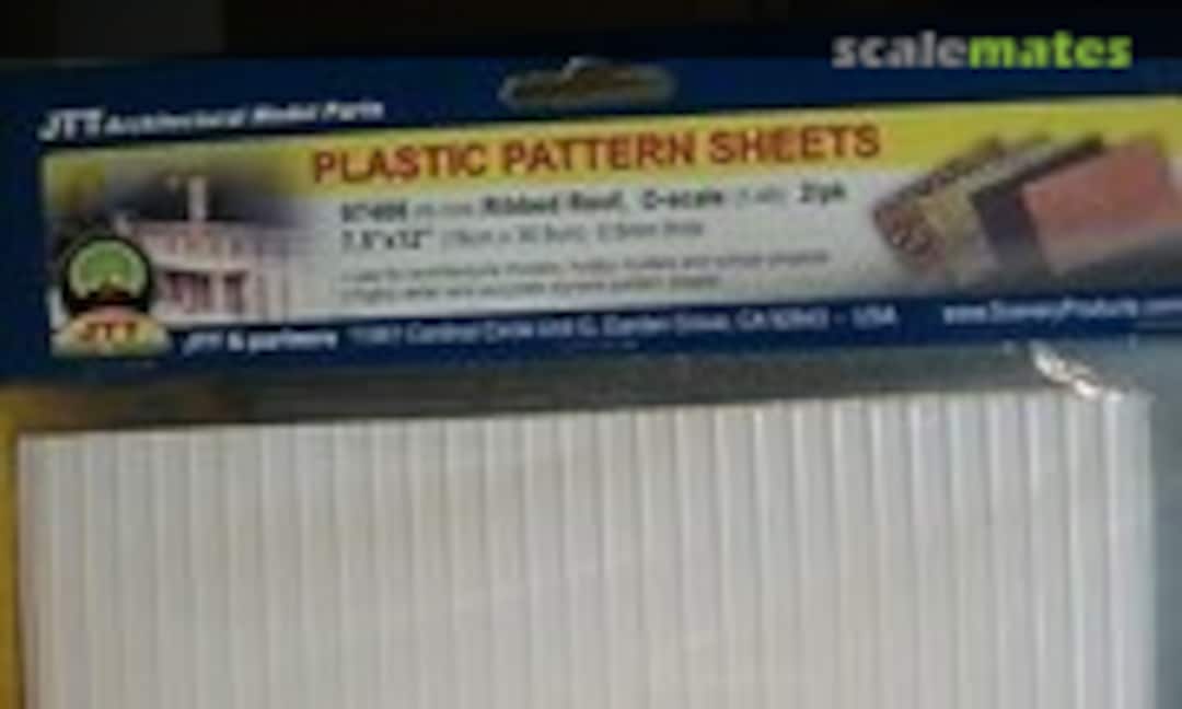 1:48 Ribbed Roof (White) (JTT Scenery Products 97408) 97408
