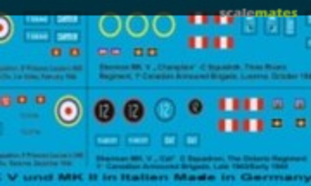 1:87 Kanadische Sherman Panzer in Italien (Peddinghaus-Decals 87 3042) 87 3042