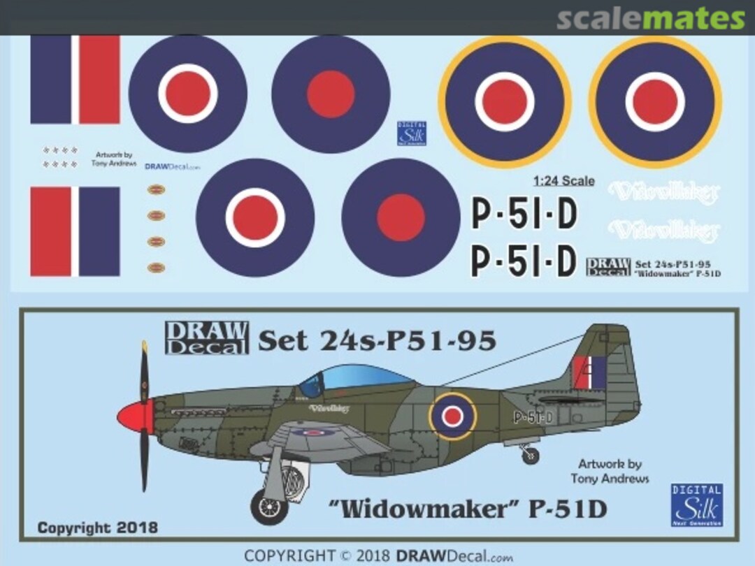 Boxart “Widowmaker” P-51D 24-P51-95 Draw Decal Boxart “Widowmaker” P-51D 24-P51-95 Draw Decal