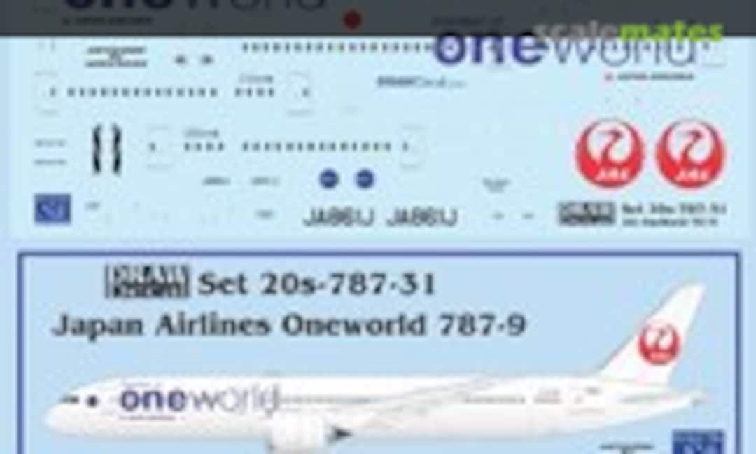 1:200 Japan Airlines Oneworld 787-9 (Draw Decal 20-787-31) 20-787-31