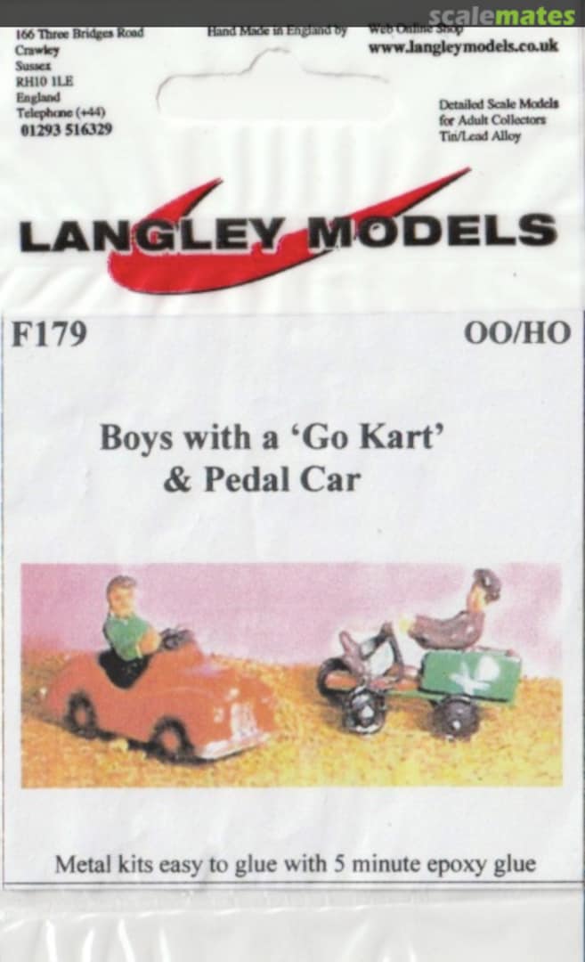 Boxart Boys with go-kart & pedal car F179 Langley Models Boxart Boys with go-kart & pedal car F179 Langley Models