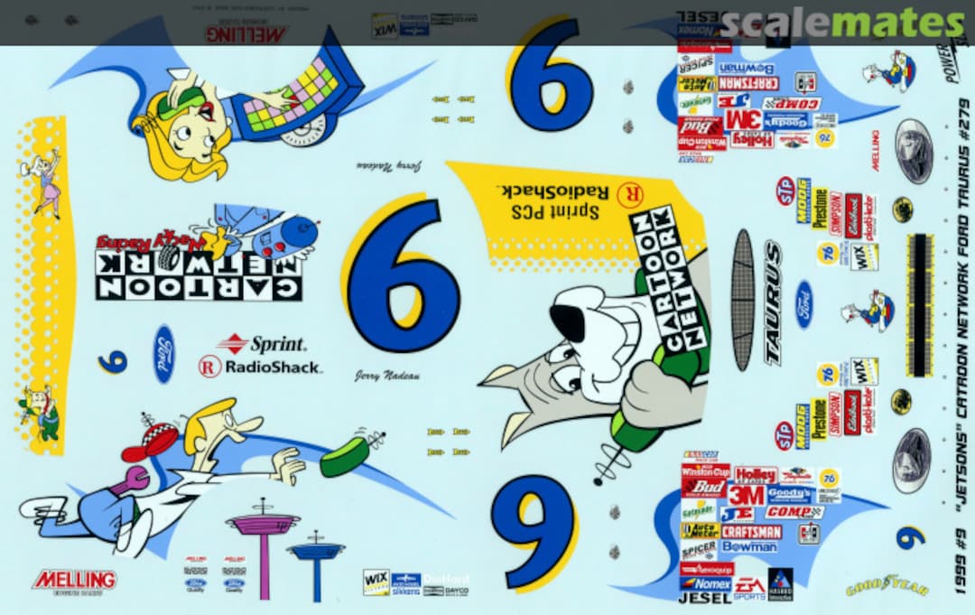 Boxart 1999 Ford Taurus #9 Cartoon Network Jetsons 279 Powerslide Decals