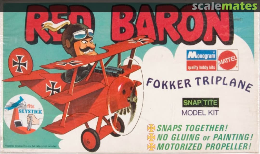 Boxart RED BARON FOKKER TRIPLANE 5903 Monogram/Mattel Boxart RED BARON FOKKER TRIPLANE 5903 Monogram/Mattel