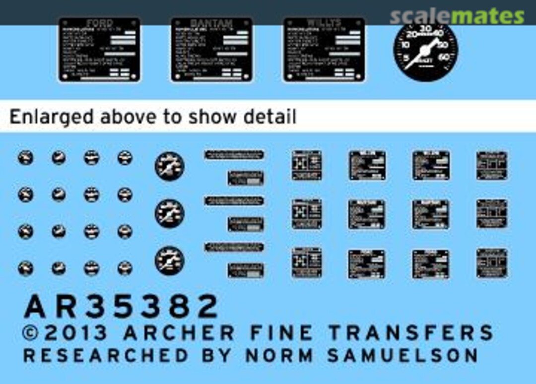 Boxart Jeep instruments and placards AR35382 Archer Boxart Jeep instruments and placards AR35382 Archer