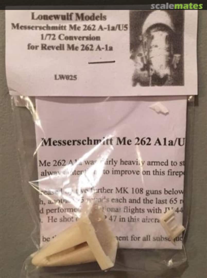 Boxart Messerschmitt Me 262 A1a/U5 conversion LW025 Lonewulf Models Boxart Messerschmitt Me 262 A1a/U5 conversion LW025 Lonewulf Models