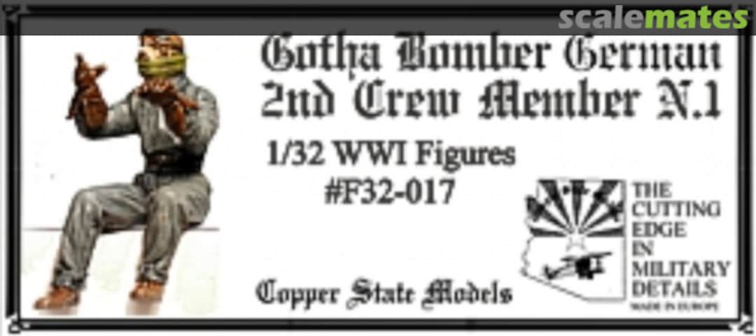 Boxart Gotha Bomber German 2nd Crew Member N.1 F32-017 Copper State Models Boxart Gotha Bomber German 2nd Crew Member N.1 F32-017 Copper State Models