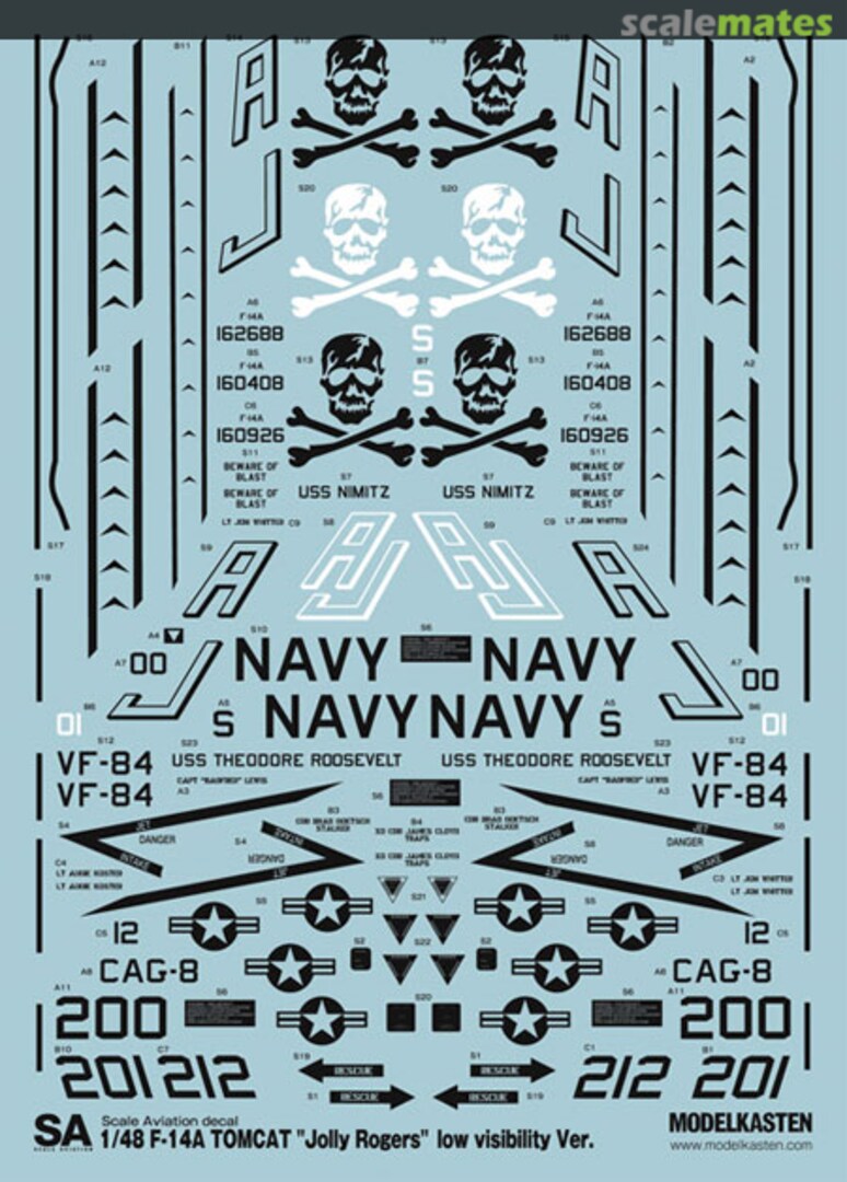 Boxart F-14 A Tomcat "Jolly Rogers" Low Visibility DC-12 Modelkasten Boxart F-14 A Tomcat "Jolly Rogers" Low Visibility DC-12 Modelkasten
