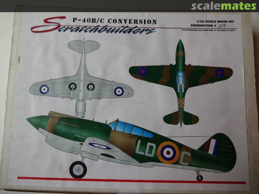 Boxart P-40B/C Conversion 99002 Scratchbuilders Boxart P-40B/C Conversion 99002 Scratchbuilders