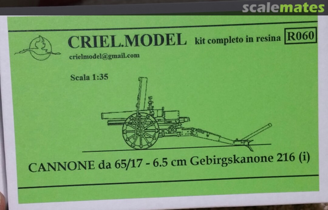 Boxart Cannone da 65/17 - 6.5 Gebirgskanone 216(i) R060 CRIEL.MODEL Boxart Cannone da 65/17 - 6.5 Gebirgskanone 216(i) R060 CRIEL.MODEL
