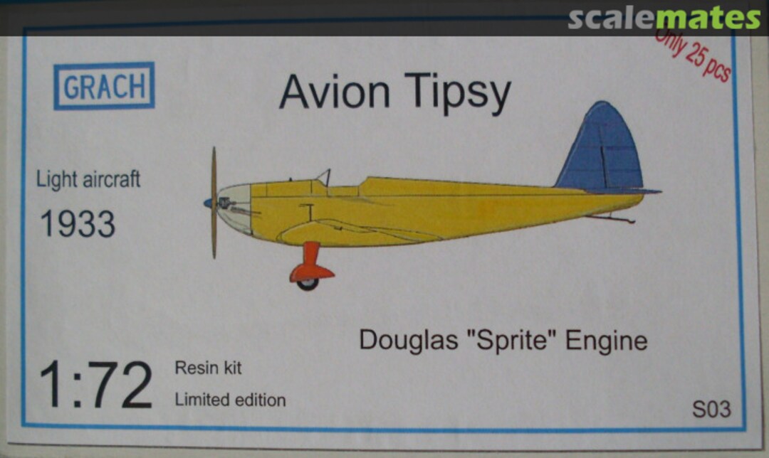 Boxart Avion Tipsy S03 GRACH Model Boxart Avion Tipsy S03 GRACH Model
