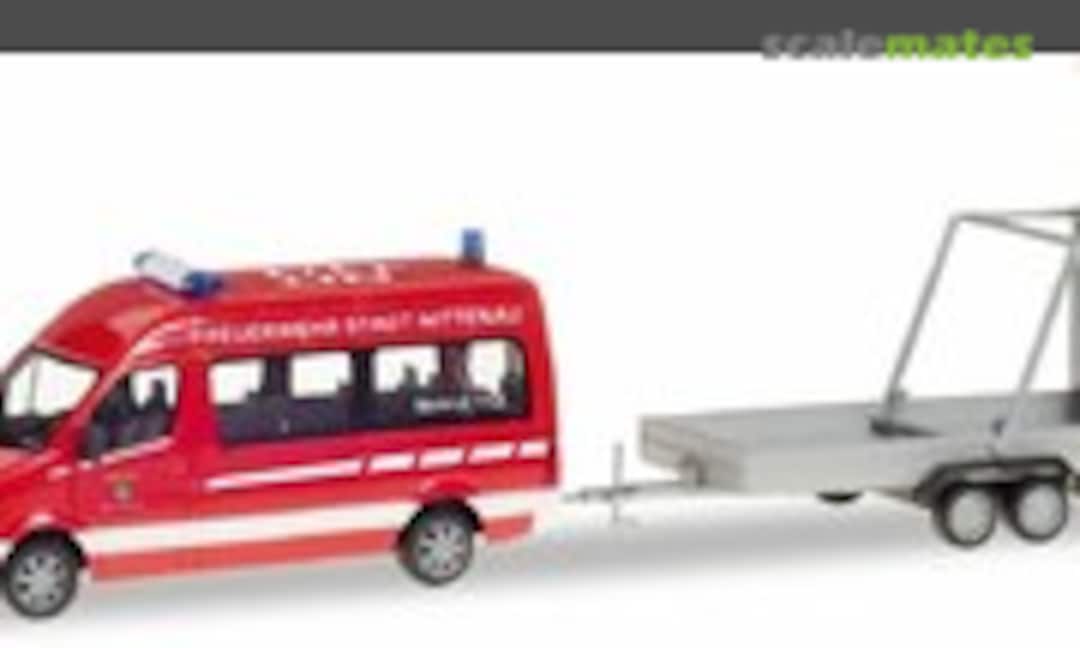 1:87 VW Crafter Bus HD with Safety Traffic Trailer &quot;Feuerwehr Nittenau&quot; (Herpa 093255)