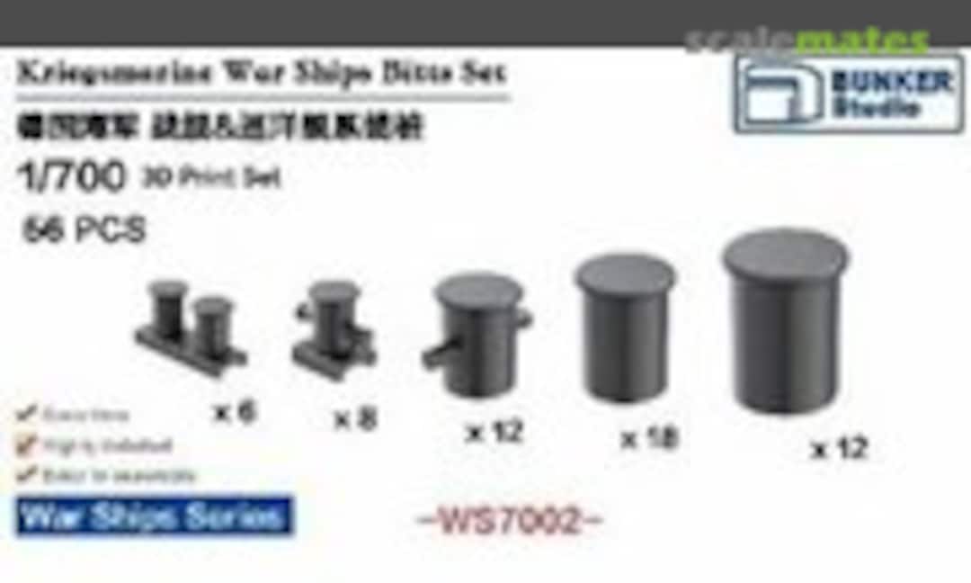 1:700 Kriegsmarine Warships Bitts Set (Bunker Studio WS7002)