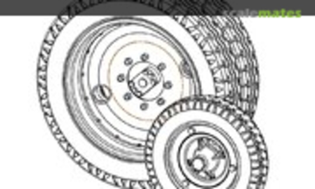 1:35 Fordson Tractor - double wheels set (U3D )