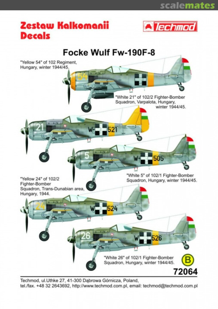 Boxart Focke Wulf Fw-190F-8 72064 Techmod Boxart Focke Wulf Fw-190F-8 72064 Techmod