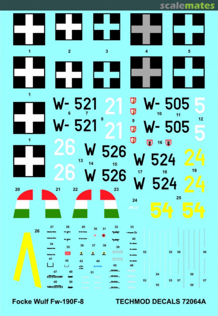 Contents Focke Wulf Fw-190F-8 72064 Techmod Contents Focke Wulf Fw-190F-8 72064 Techmod