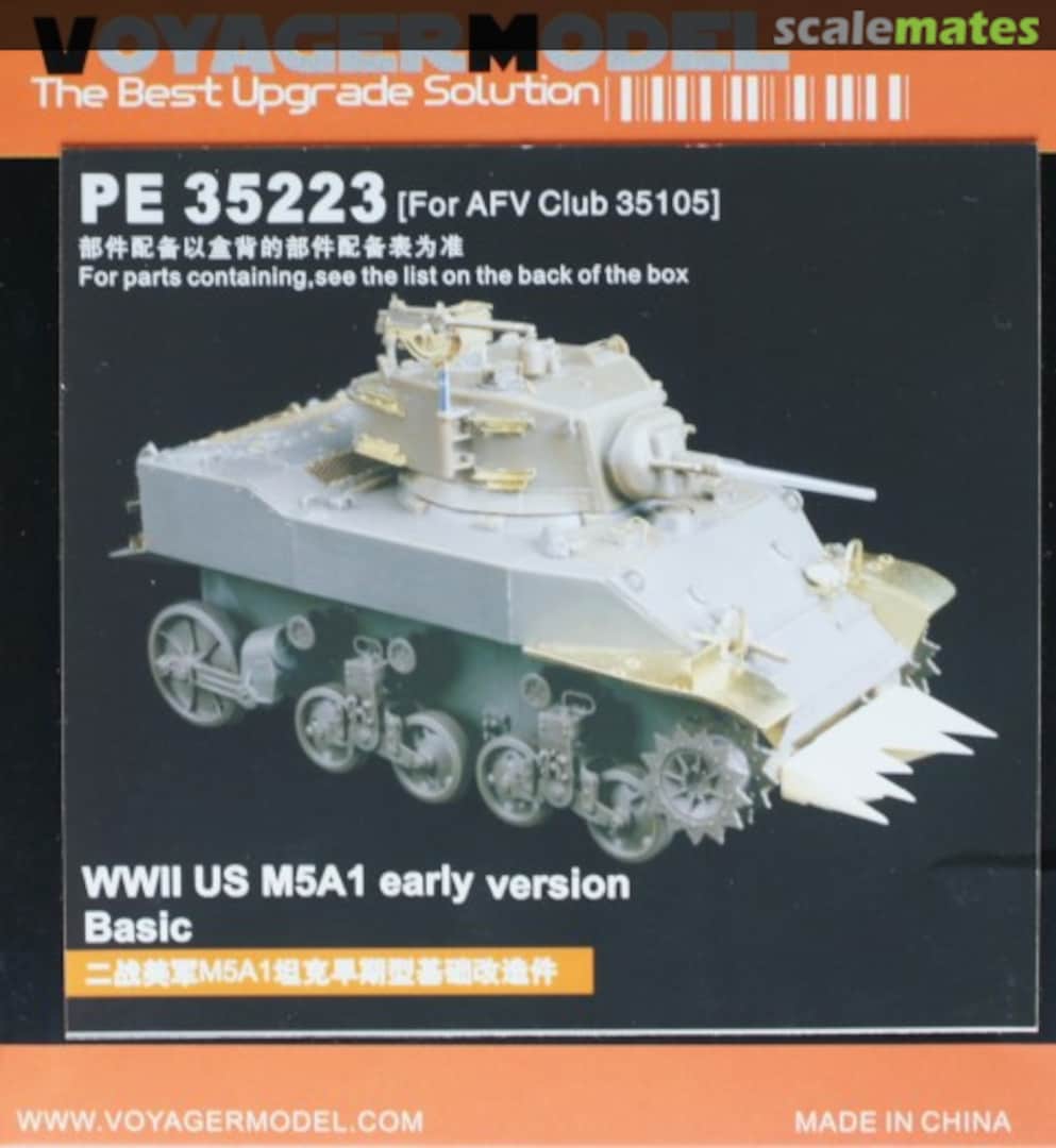 Boxart M5A1 Stuart early version PE35223 Voyager Model Boxart M5A1 Stuart early version PE35223 Voyager Model