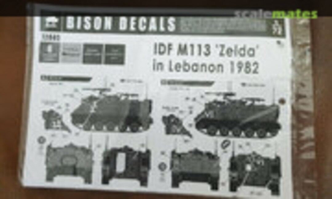 1:72 Israeli M113A1 'Zelda' used in Lebanon 1982 (Bison Decals 72045) 72045