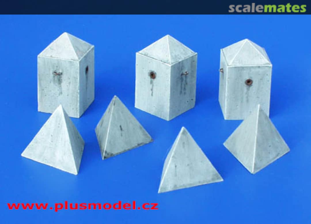 Boxart Anti-Tank Concrete Barriers - Pyramid-Style Set II 131 PlusModel Boxart Anti-Tank Concrete Barriers - Pyramid-Style Set II 131 PlusModel