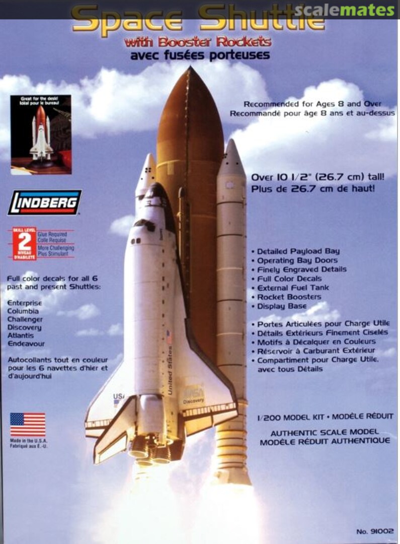 Boxart Space Shuttle with Booster Rockets 91002 Lindberg Boxart Space Shuttle with Booster Rockets 91002 Lindberg