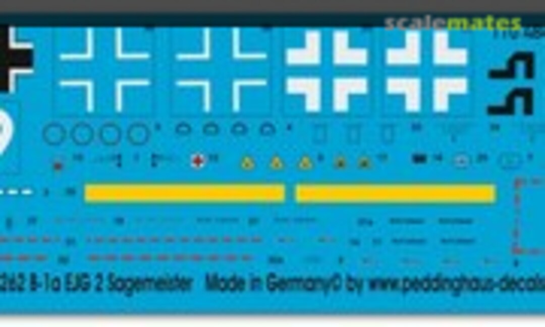 1:72 Me 262B-1a EJG 2 Sagemeister (Peddinghaus-Decals EP 1935) EP 1935