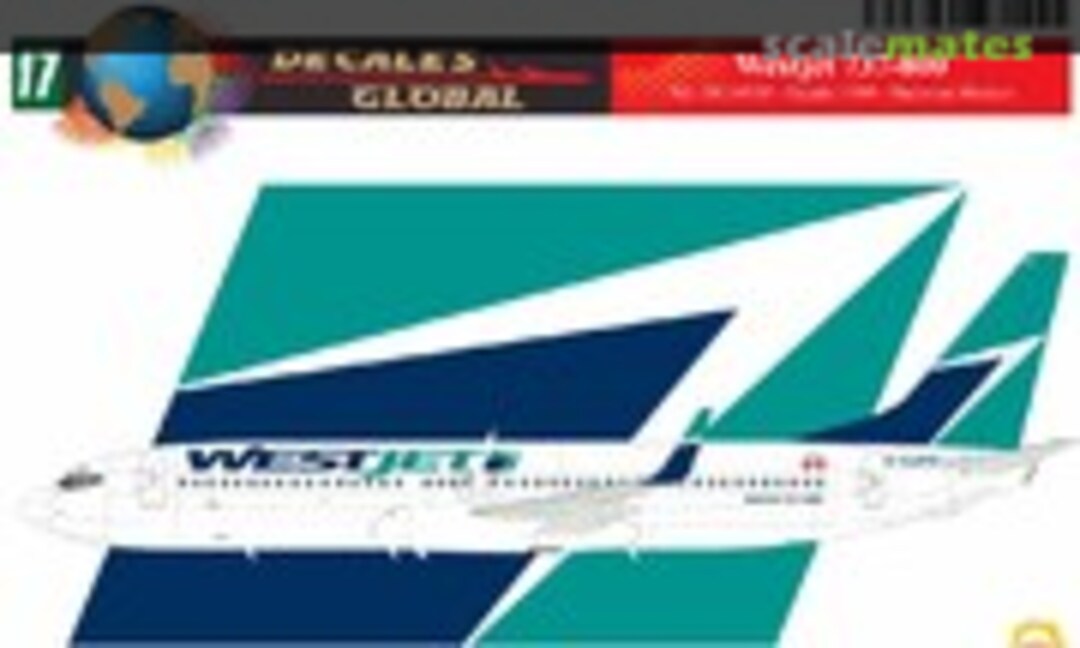 1:144 WESTJET 737-800 (Decales Global DG14118) DG14118