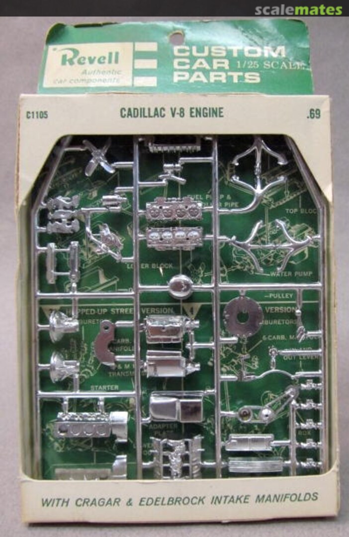Boxart Cadillac V-8 Engine C1105-69 Revell