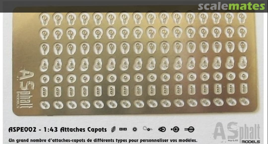 Boxart Diverses Attaches Capots ASPE002 ASphalt MODELS Boxart Diverses Attaches Capots ASPE002 ASphalt MODELS