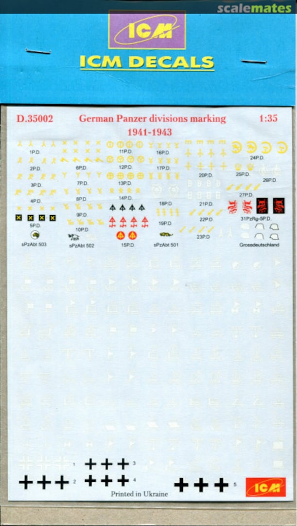 Boxart German Panzer divisions marking D.35002 ICM Boxart German Panzer divisions marking D.35002 ICM